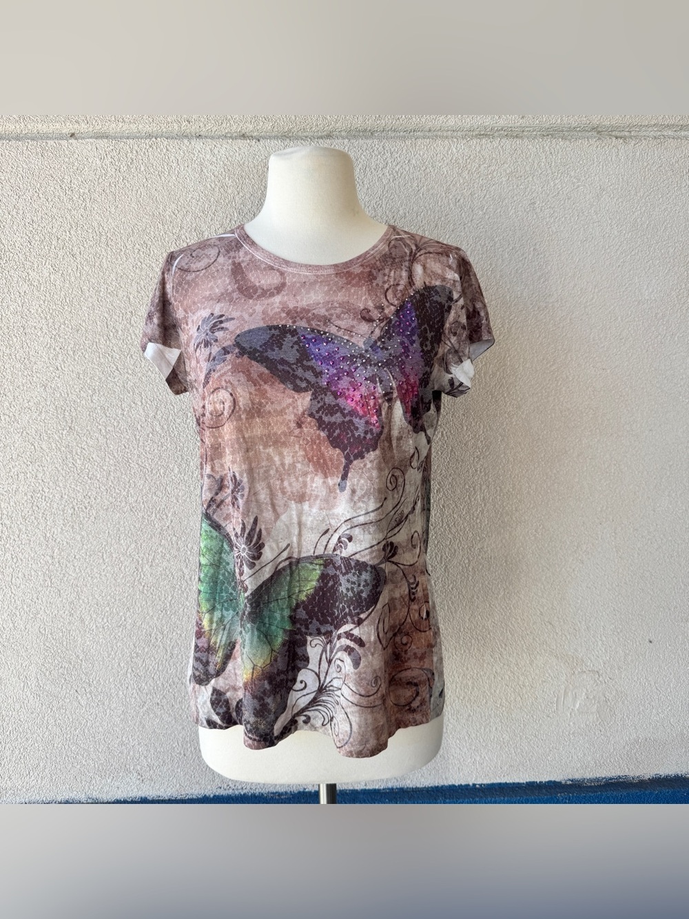 Y2K Vintage Suzie Butterfly Print T-Shirt